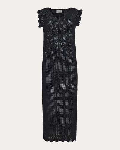 Eleven Six Women's Ines Crocheted Midi Dress In Black