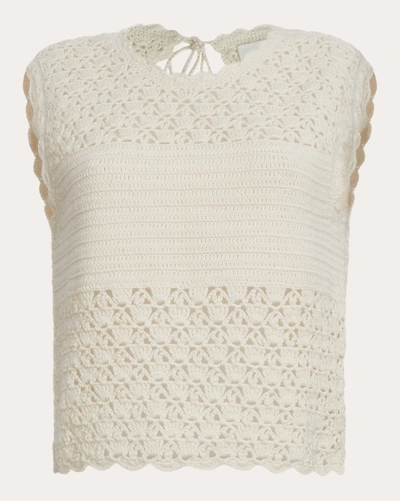 Eleven Six Women's Sarah Crocheted Crop Top In White