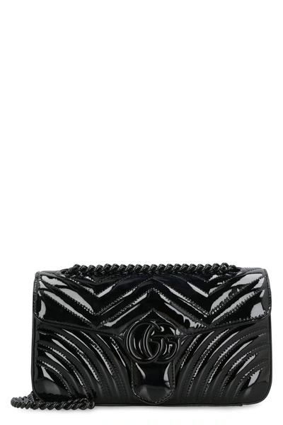 Gucci Gg Marmont Quilted Leather Mini-bag In Black