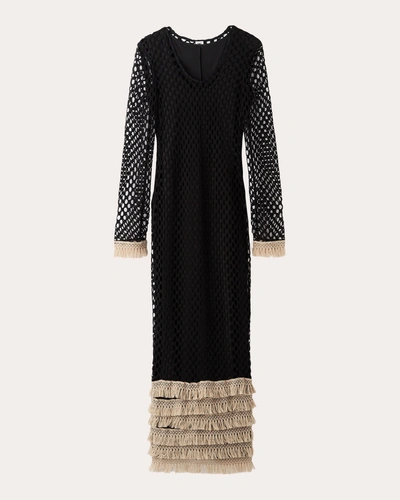 By Malene Birger Women's Anae Crocheted Maxi Dress In Black