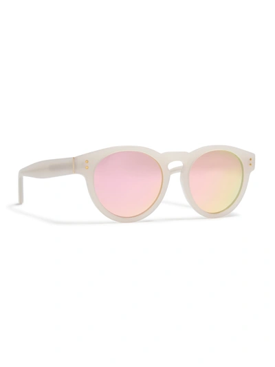 Faherty Stinson Sunglasses In Nude/pink Mirror