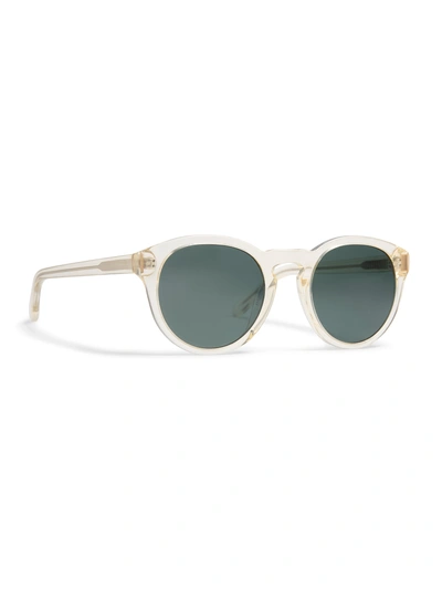 Faherty Norris Sunglasses In Champagne/solid Green