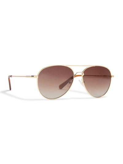 Faherty Byron Sunglasses In Gold/brown Gradient