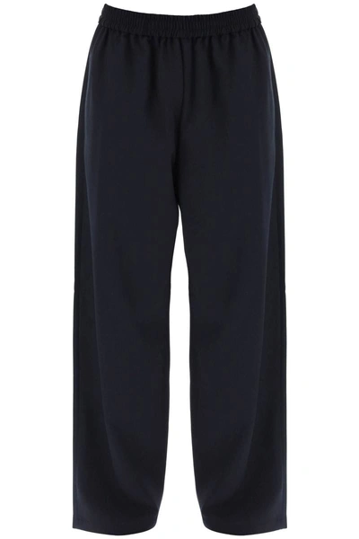 Acne Studios Pantaloni Loose Con Vita Elasticizzata In Blue