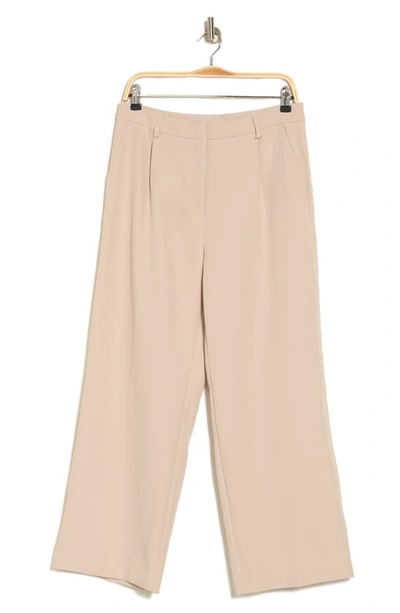 Vici Collection Tavian Pleated Wide Leg Pants In Stone