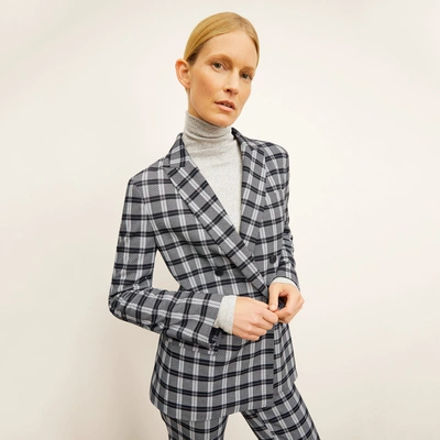 M.m.lafleur The O'hara Blazer - Knit Suiting In Checkmate