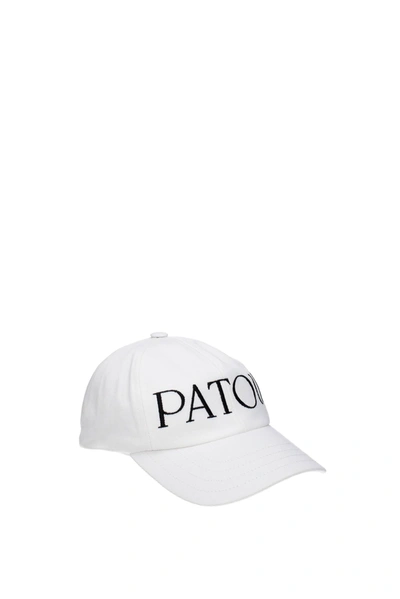 Patou Hats Cotton Off In White