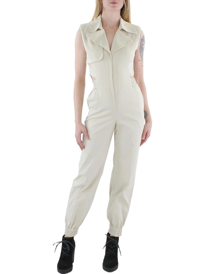Jonathan Simkhai Rayley Womens Cut-out Jogger Jumpsuit In Beige