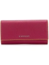 Givenchy Long Flap Wallet In Pink