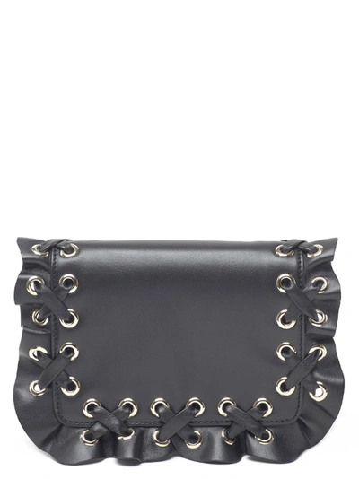 Red Valentino 'rock Ruffle' Bag In Black