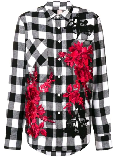 Antonio Marras Embroidered Checked Shirt - Black