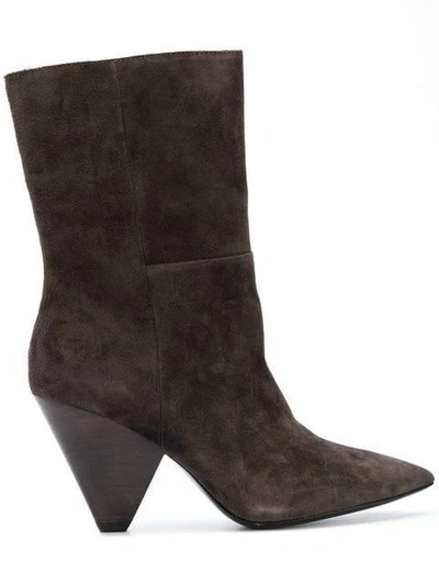 Ash Doll Brown Suede Ankle Boots