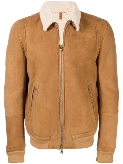Mauro Grifoni Shearling Lined Jacket - Brown