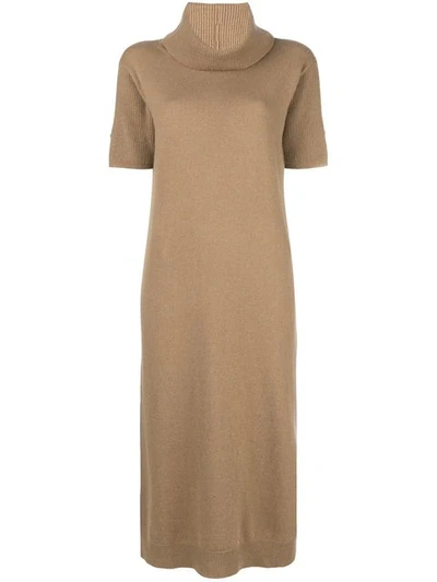 Max Mara Tirreno Dress In Brown