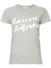 Maison Kitsuné Logo Print T-shirt In Grey