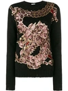 P.a.r.o.s.h Sequinned Dragon Embroidery Jumper In Black