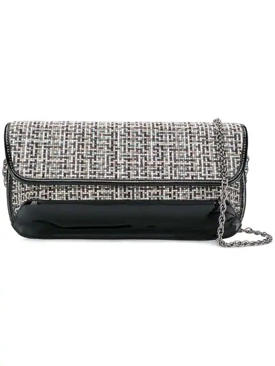 Rodo Embroidered Clutch Bag - Black