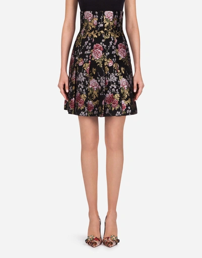 Dolce & Gabbana Jacquard Skirt In Multi-colored