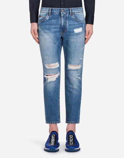 Dolce & Gabbana Oversized Jeans In Blue