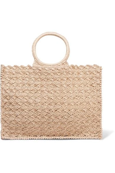 Carrie Forbes Marisa Raffia Tote In Neutral