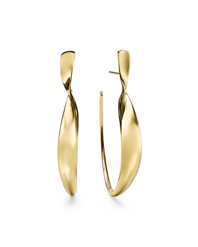 Ippolita 18k Gold Classico Twisted Ribbon Hoop Earrings