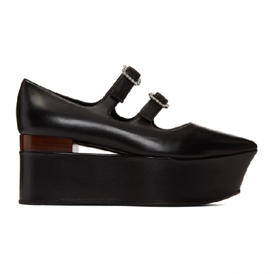 Gucci Leather Flatform Mary Jane Pumps In Black
