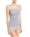 Hanro Moments Lace-trimmed Camisole, Coffee Cream In Horizon Blue