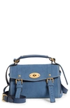 Mulberry Mini Alexa Leather Satchel In Blue