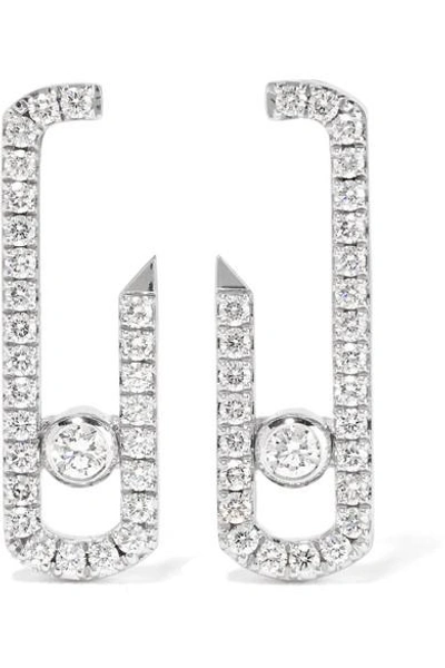 Messika Move Addiction 18-karat White Gold Diamond Earrings