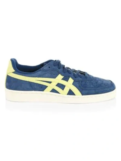 Onitsuka Tiger Gsm Suede Low-top Sneakers In Deep Sapphire Acid Yellow