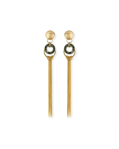 Akola Long Chain Tassel Earrings In Gold
