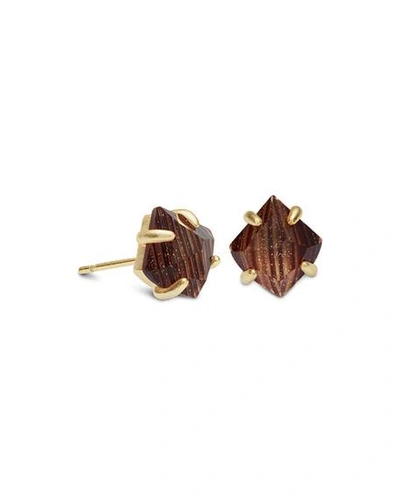 Kendra Scott Aurelia Stud Earrings In Gold/brown