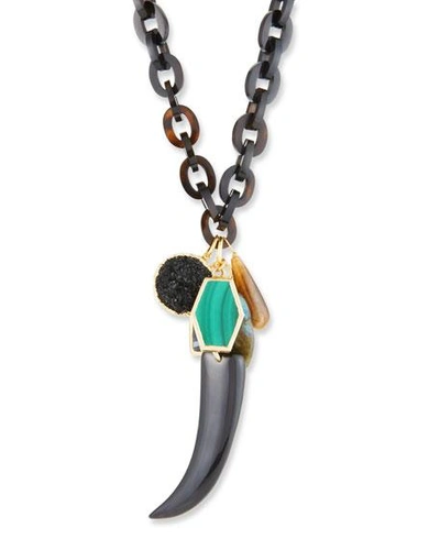 Nest Jewelry Black Horn Charm Pendant Necklace
