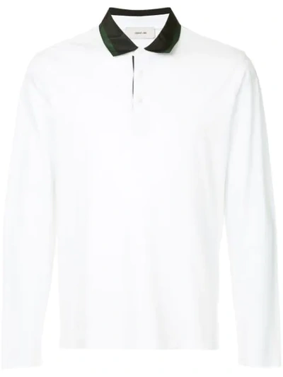 Cerruti 1881 Satin Collar Polo Shirt In White