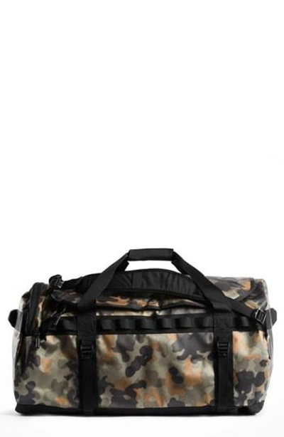 The North Face Base Camp Large Duffel Bag - Green In Taupe Green/ Macrofleck Camo