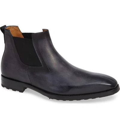 Mezlan Omar Lugged Chelsea Boot In Grey Leather