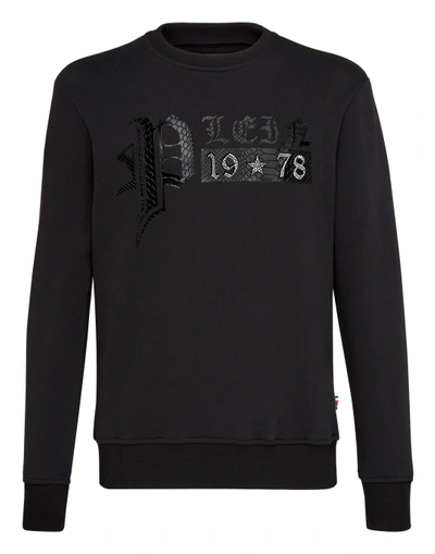 Philipp Plein Sweatshirt Ls Gothic Plein In Black