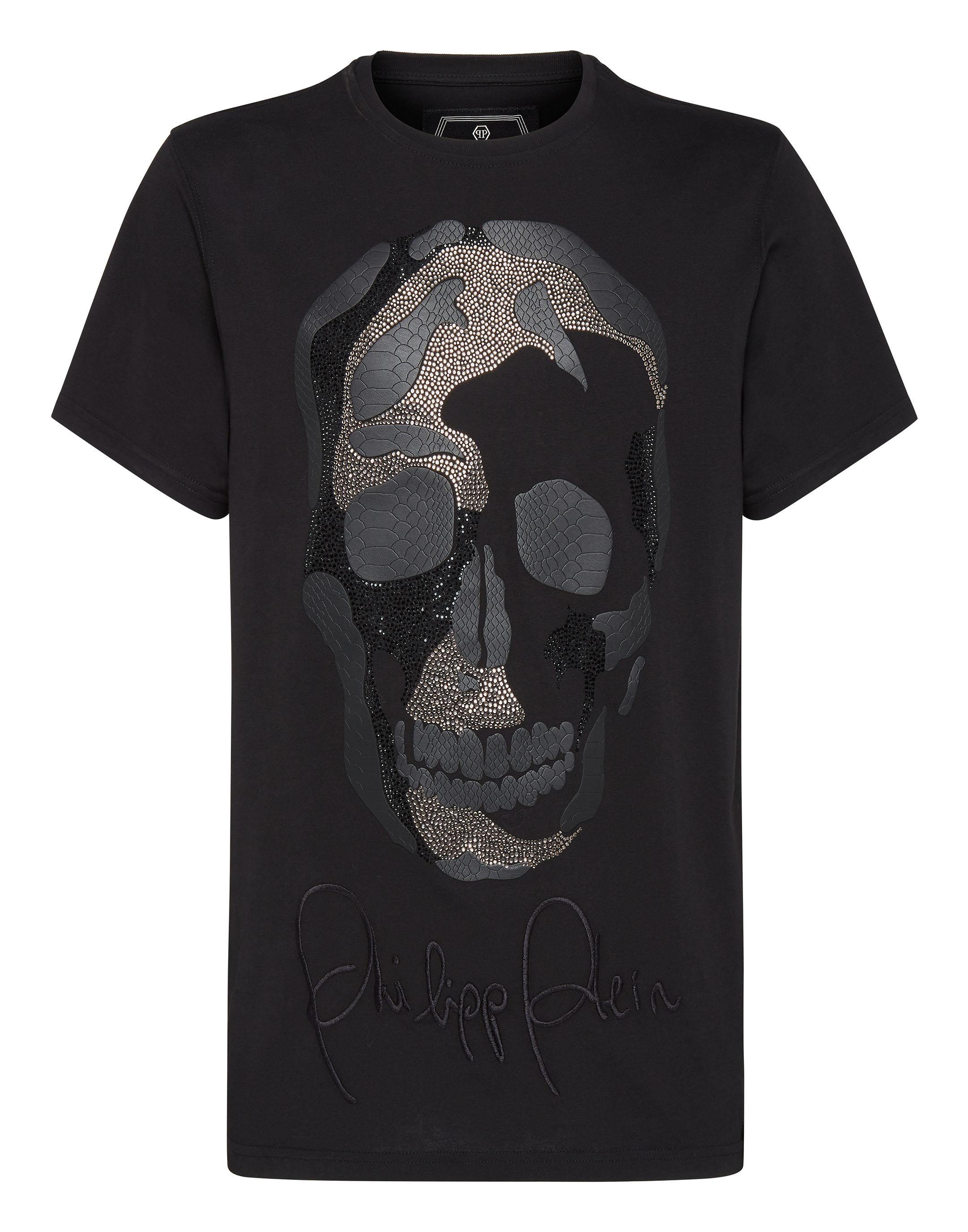 Philipp Plein T-shirt Platinum Cut Round Neck Skull-black | ModeSens