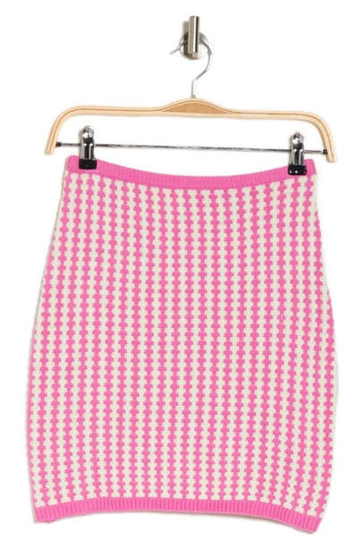 Vici Collection Crosby Cotton Crochet Miniskirt In Pink