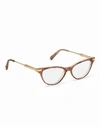 Philipp Plein Optical Frames Adelle Original In Beige/trasp/trasp/gold