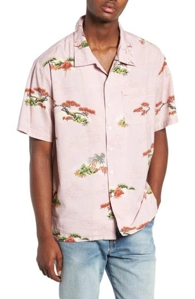 Brixton Lovitz Print Woven Shirt In Rose