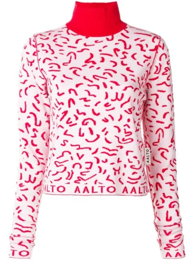 Aalto Memphis Turtleneck Sweater In Red