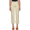 Jacquemus Cropped Mid-rise Straight-leg Jeans In Ecru