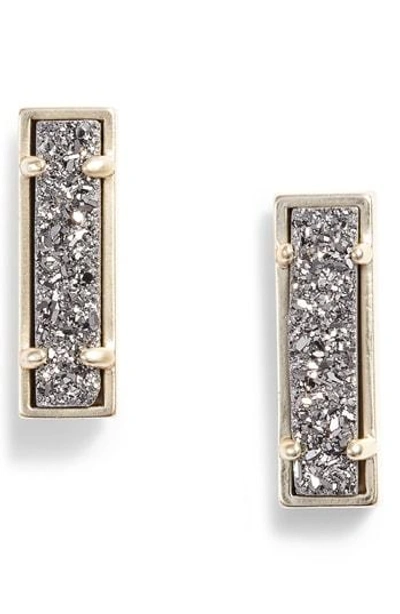 Kendra Scott Lady Stud Earrings In Platinum/ Gold