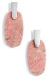 Kendra Scott Aragon Drop Earrings In Pink Rhodonite/ Gold
