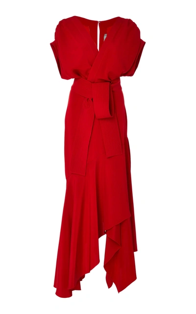 Silvia Tcherassi Exclusive Protea Midi Dress In Red