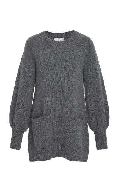 Co Wool & Cashmere Tunic Sweater In Grey