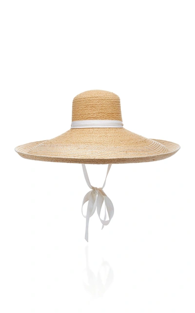 Lola Hats Nomad Bis Wide-brim Raffia Hat In White