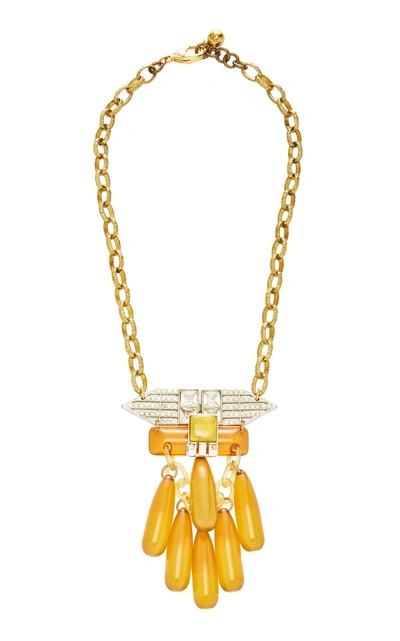 Lulu Frost One-of-a-kind Retro Modern Necklace In Orange