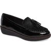 Fitflop Petrina Genuine Calf Hair Loafer In Black Faux Leather